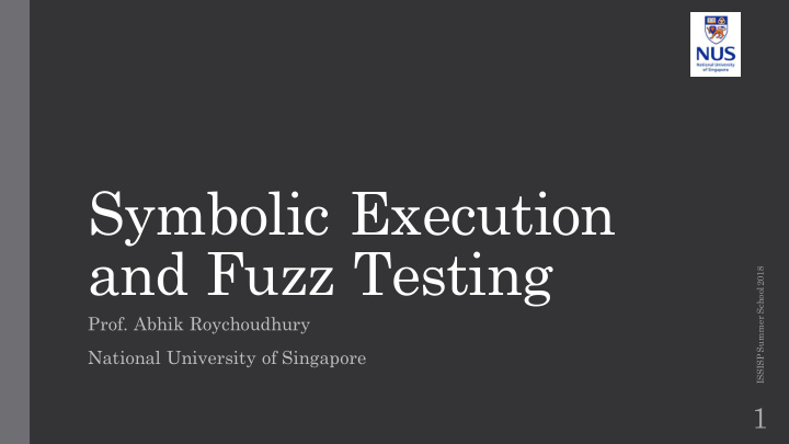 symbolic execution and fuzz testing
