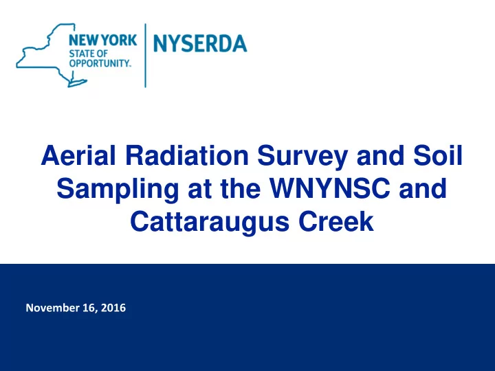 sampling at the wnynsc and