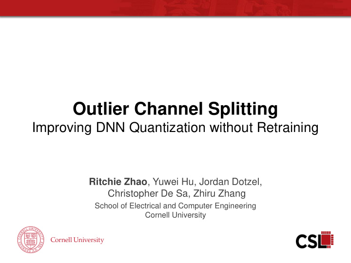 outlier channel splitting