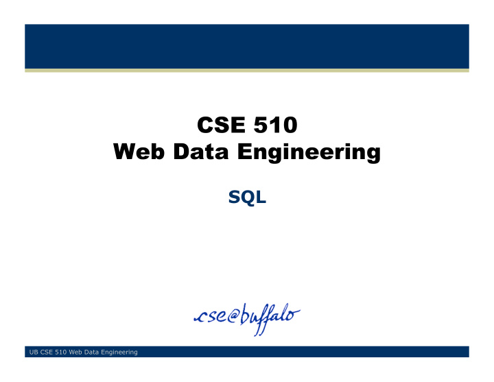 cse 510 web data engineering