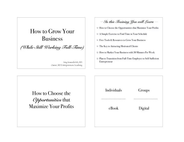 how to grow your