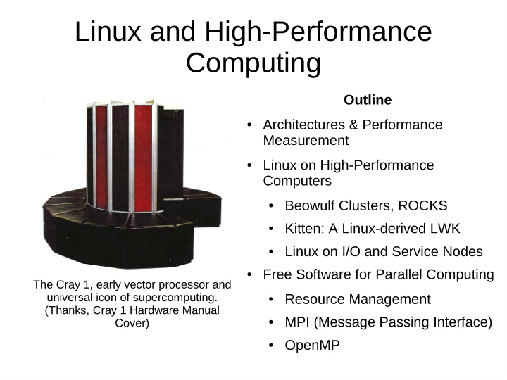 linux and high performance computing
