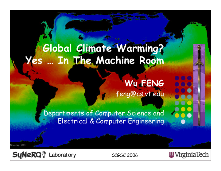 global climate warming yes in the machine room