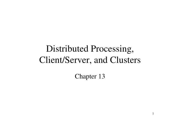 distributed processing distributed processing client