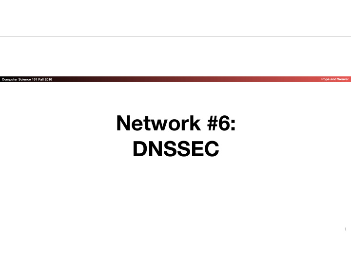 network 6 dnssec
