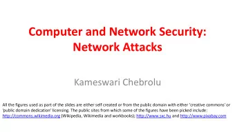Computer and Network Security:  Network Attacks  Kameswari Chebrolu  All the figures used as part