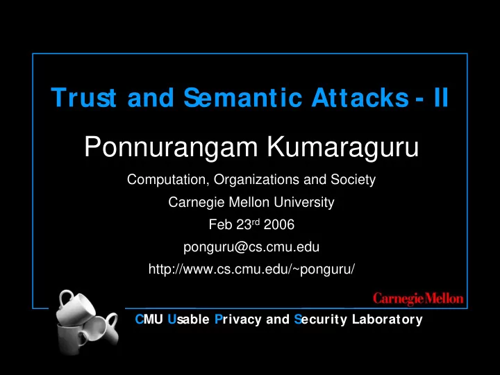 ponnurangam kumaraguru
