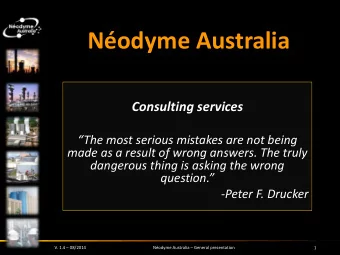 Nodyme Australia  Consulting services  The most serious mistakes are not being  made as a