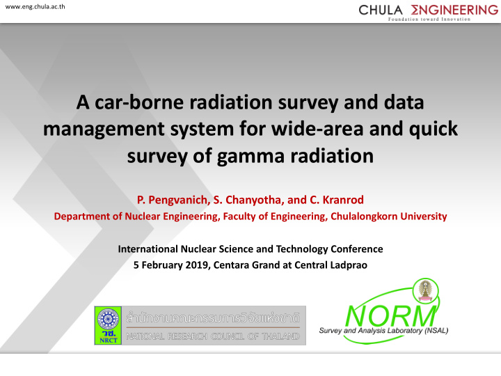 a car borne radiation survey and data management system