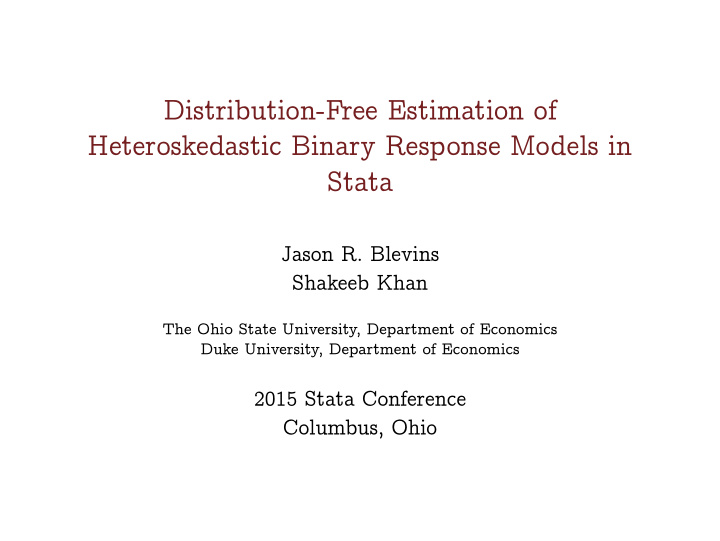 distribution free estimation of heteroskedastic binary