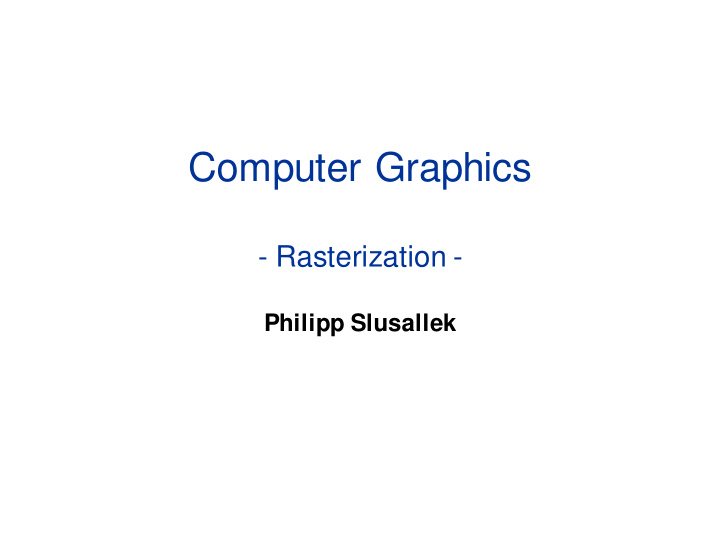 computer graphics