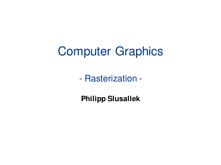 computer graphics