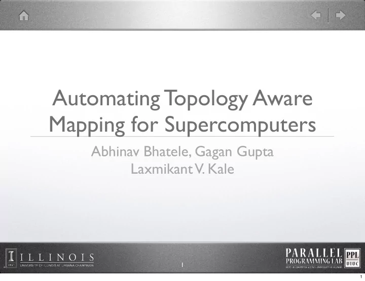 automating topology aware mapping for supercomputers