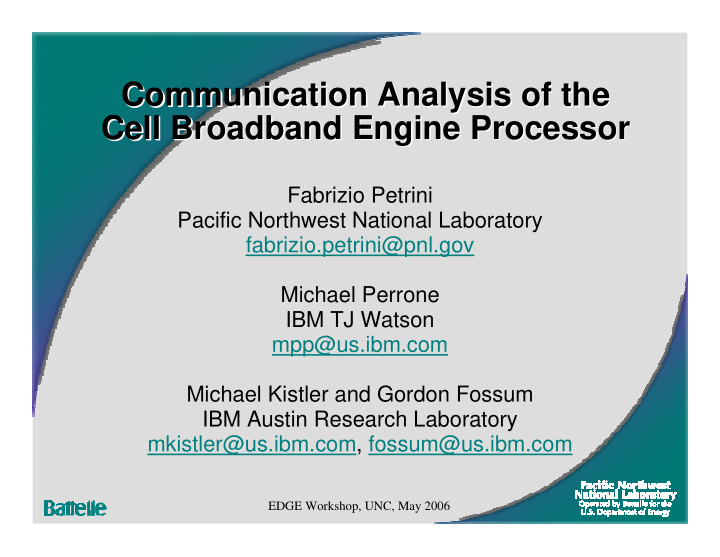 communication analysis of the communication analysis of