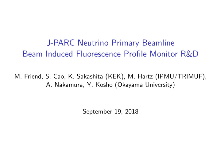j parc neutrino primary beamline beam induced