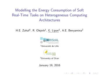 Modelling the Energy Consumption of Soft  Real-Time Tasks on Heterogeneous Computing  Architectures