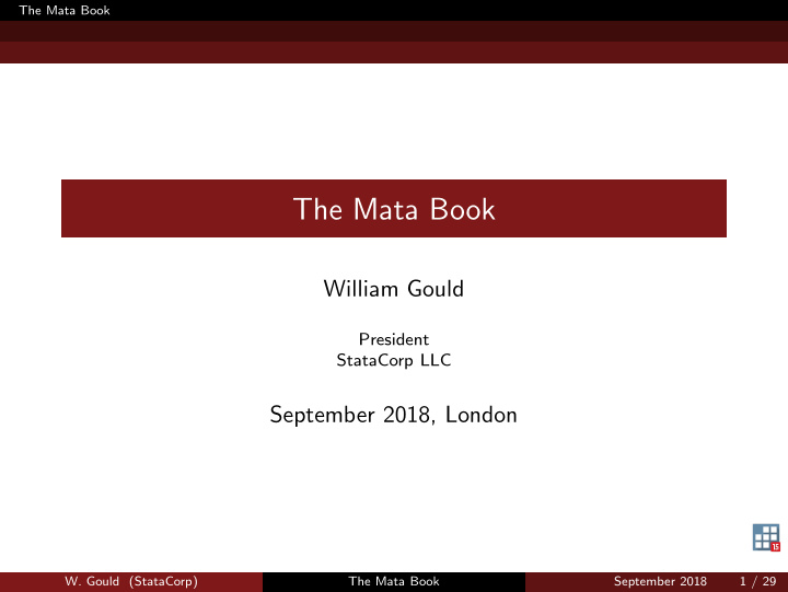 the mata book