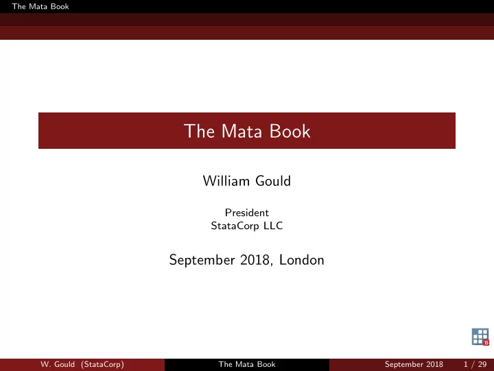 the mata book
