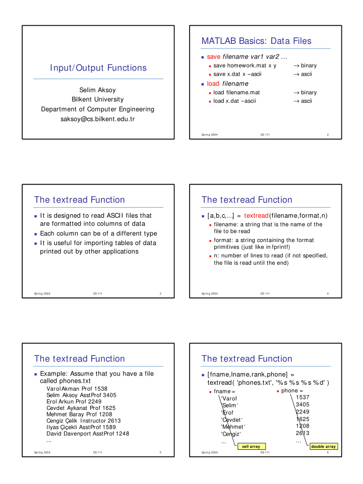 matlab basics data files