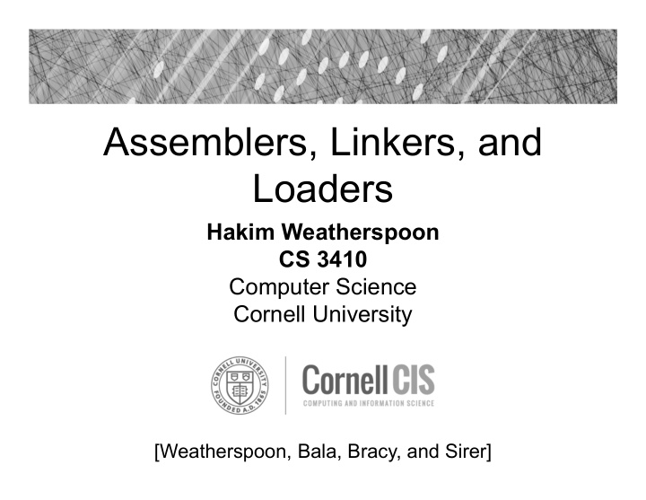 assemblers linkers and loaders