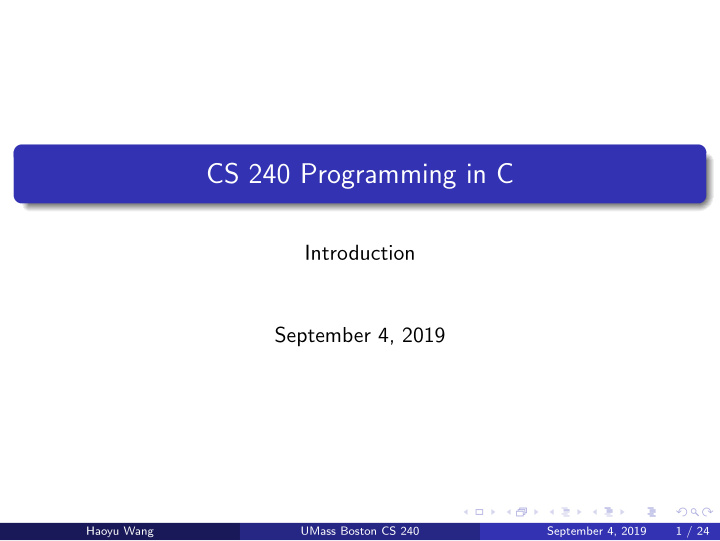 cs 240 programming in c
