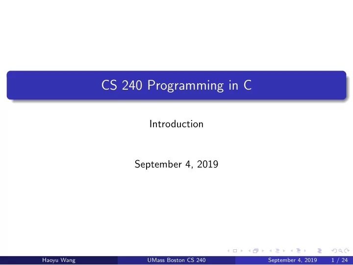 cs 240 programming in c
