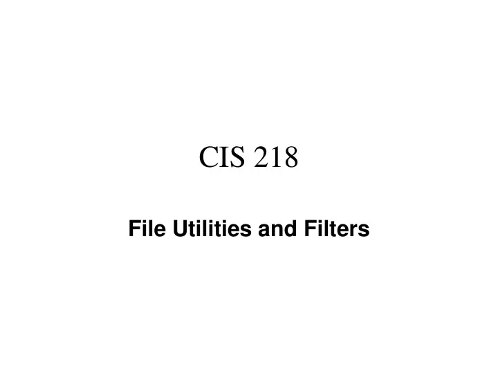 cis 218