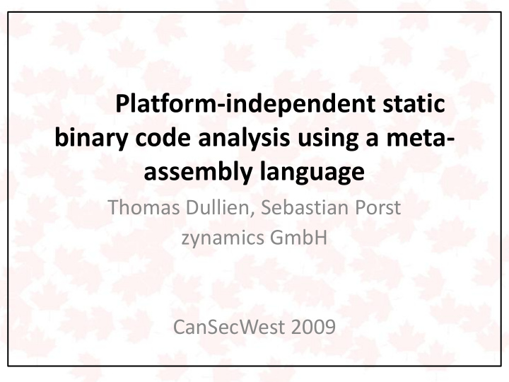 platform independent static