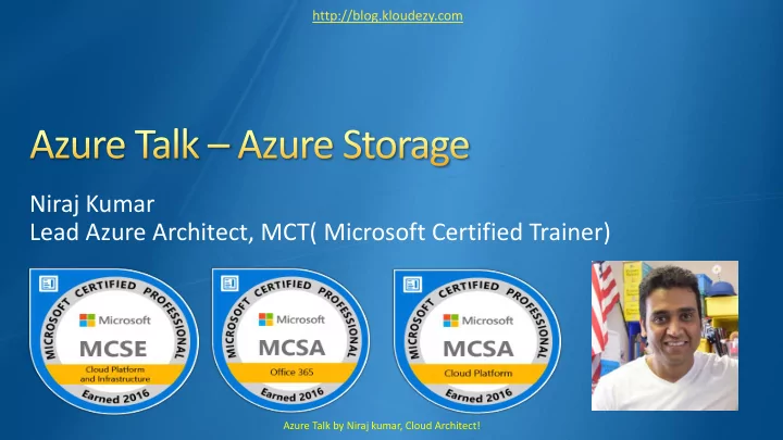 niraj kumar lead azure architect mct microsoft certified