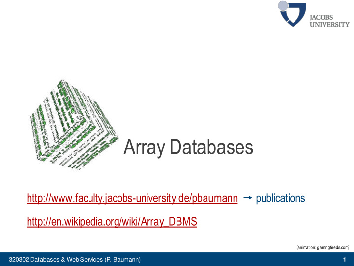 array databases