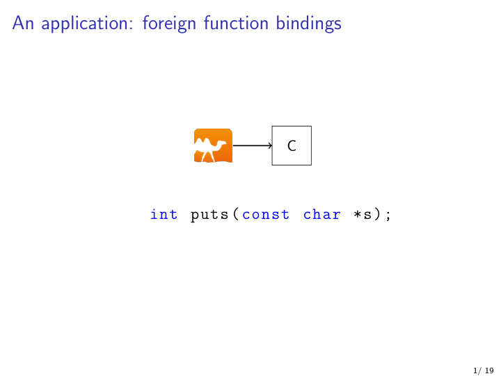 an application foreign function bindings