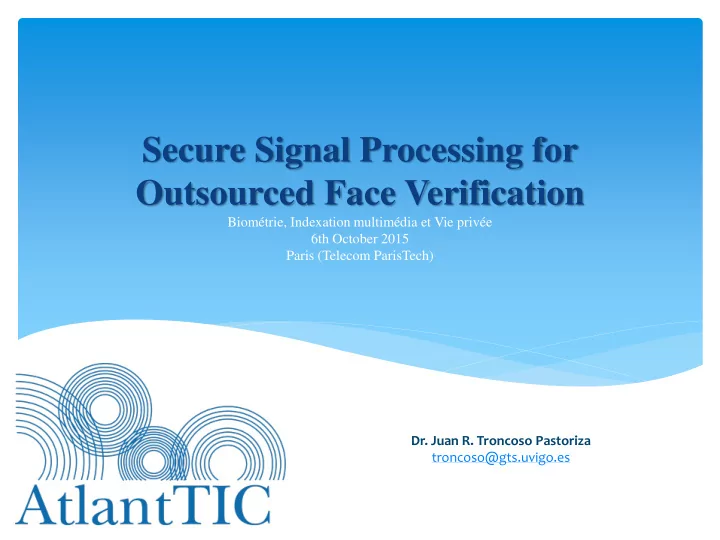 secure signal processing for