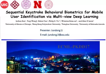 ECML-PKDD17  OUTLINE  1  Problem  2  Methodology  3  Experiments  4  Conclusions  2  Problem