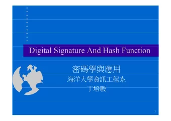 Digital Signature And Hash Function