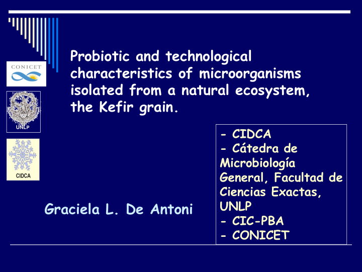 probiotic and technological characteristics of