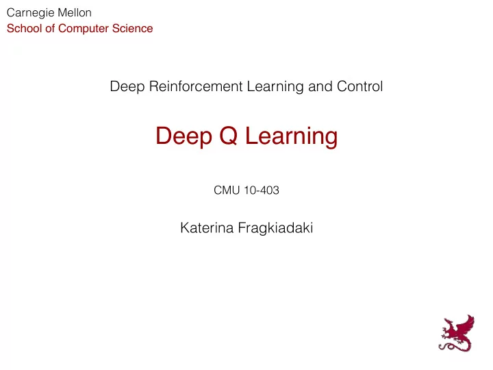 deep q learning