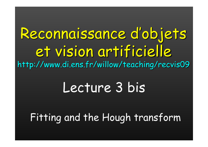 lecture 3 bis