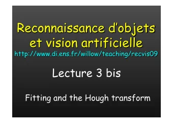 Lecture 3 bis  Fitting and the Hough transform  Fitting: Motivation  9300 Harris Corners Pkwy,