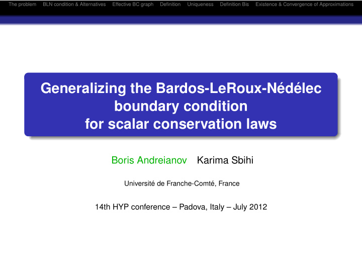 generalizing the bardos leroux n d lec boundary condition