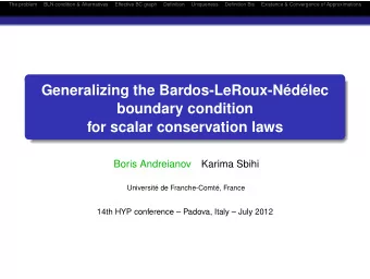 Generalizing the Bardos-LeRoux-Ndlec  boundary condition  for scalar conservation laws  Boris