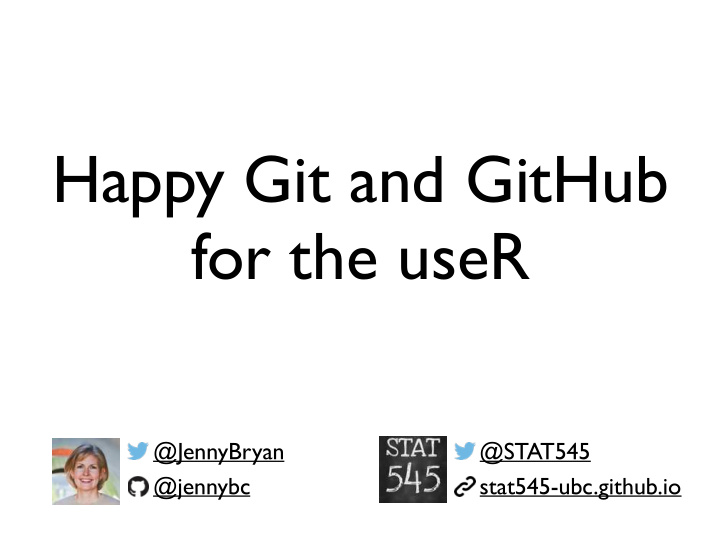 happy git and github for the user
