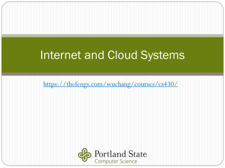 internet and cloud systems