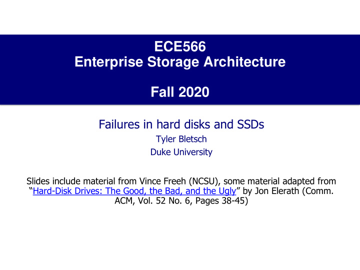 ece566 enterprise storage architecture fall 2020