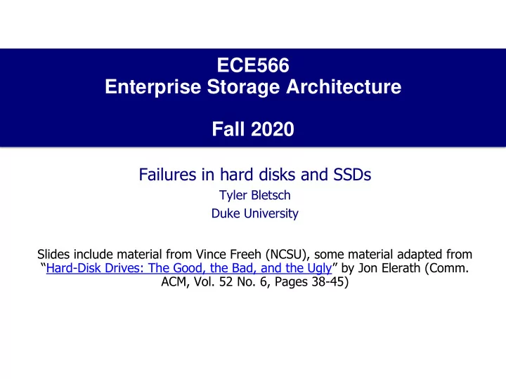 ece566 enterprise storage architecture fall 2020
