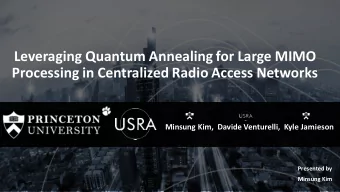 Leveraging Quantum Annealing for Large MIMO  Processing in Centralized Radio Access Networks