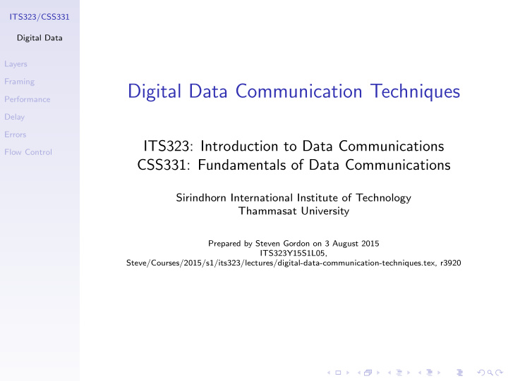 digital data communication techniques