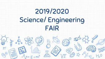 2019/2020  Science/ Engineering  FAIR  Categories:  Science Division:  Anim  imal  l Sci  ciences