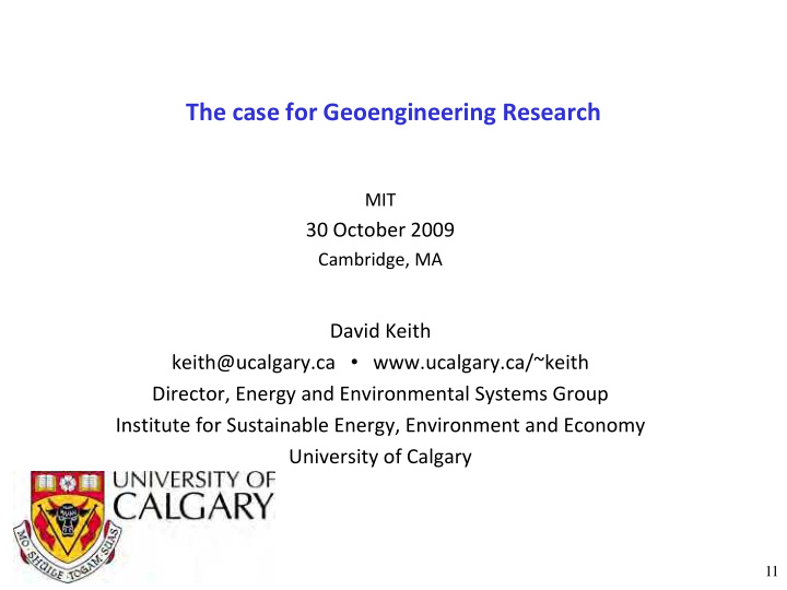 the case for geoengineering research