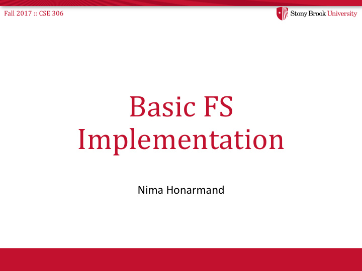 basic fs implementation