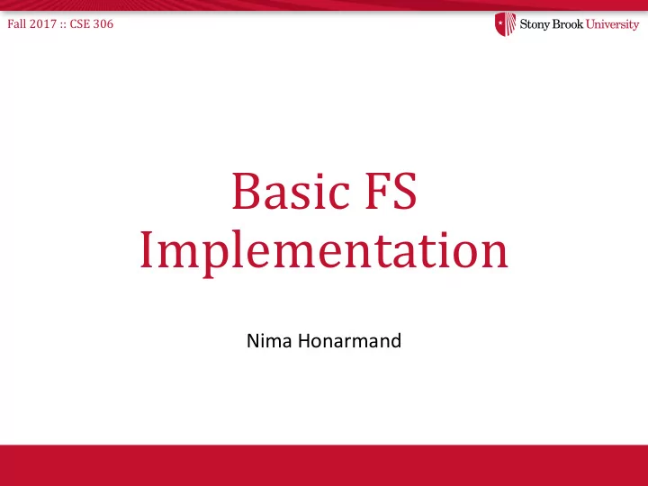 basic fs implementation
